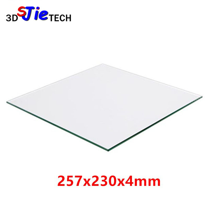 3D Printer Bed - 257x230x4mm UM2 szklana płyta drukująca wysokie